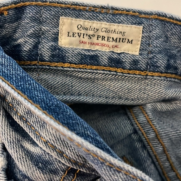 Levis 501 Distressed Jean Buttonfly Shorts Size 27 - Picture 5 of 8